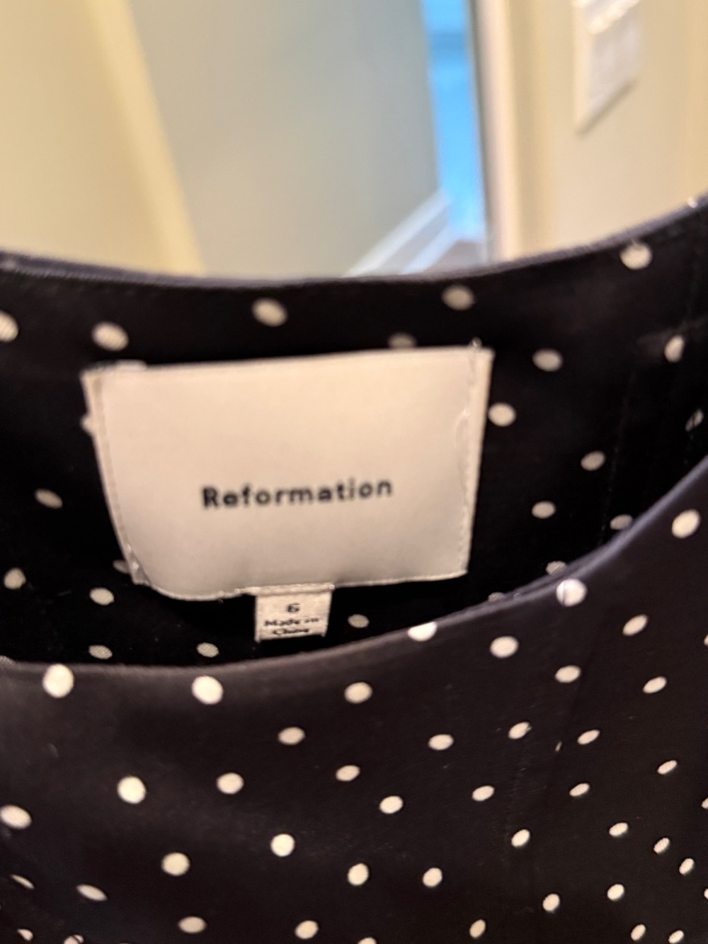 Reformation Black Polka Dot Tank Midi Dress - Picture 4 of 4